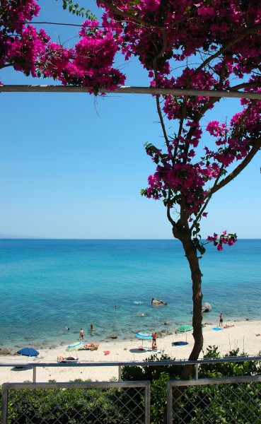 Just steps from the beach in Soverato, Italy